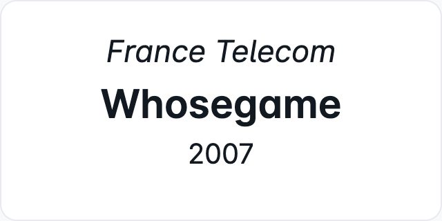 France TelecomWhosegame